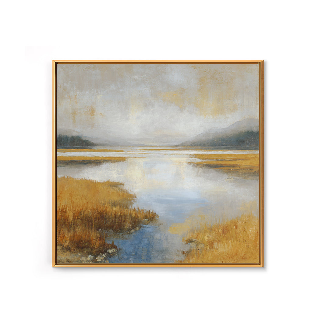 Calming Lake Reflection Canvas Print, Above Bed Art, Boho Wall Art, Bedroom Decor, Fine Art, Serenity, Above Bed Decor, ABA-1x1-35