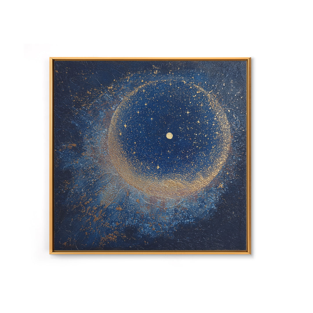 Subtle Celestial Scene Framed Canvas Print, Above Bed Art, Above Bed Decor, Bedroom Decor, Oil Painting, Serenity, ABA-1x1-37