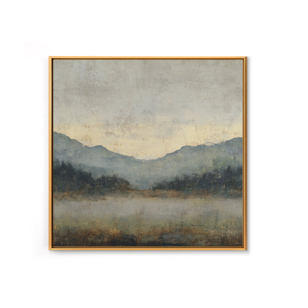 Panoramic Misty Mountain Landscape Canvas Print, Above Bed Art, Neutral Decor, Bedroom Decor, Fine Art, Serenity, Wall Decor, ABA-1x1-49