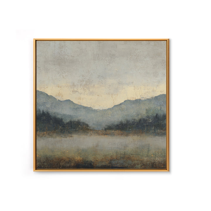 Panoramic Misty Mountain Landscape Canvas Print, Above Bed Art, Neutral Decor, Bedroom Decor, Fine Art, Serenity, Wall Decor, ABA-1x1-49