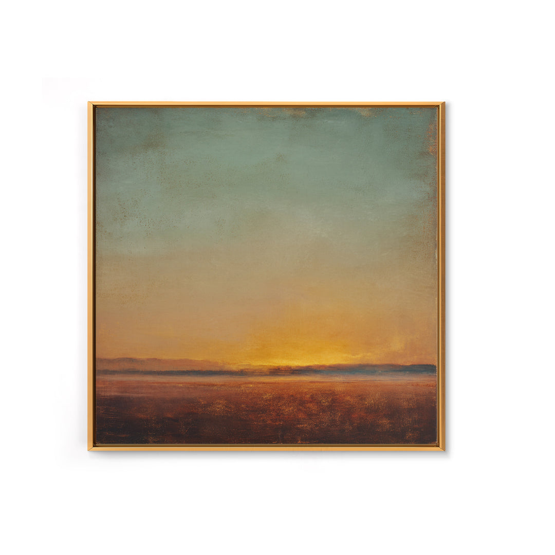 Dreamy Desert Sunset Canvas Print, Above Bed Art, 3 Piece Wall Art, Bedroom Decor, Watercolor Art, Serenity, Textured Painting, ABA-1x1-55