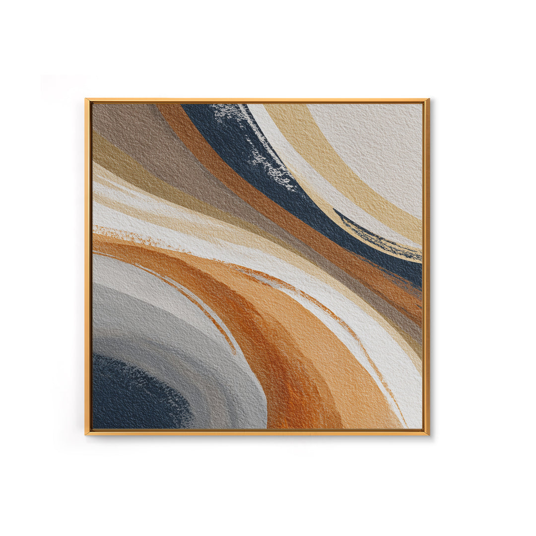 Warm Taupe Abstract Waves Framed Canvas Print, Above Bed Art, Above Bed Decor, Bedroom Decor, Serenity, Minimalist Decor, ABA-1x1-63
