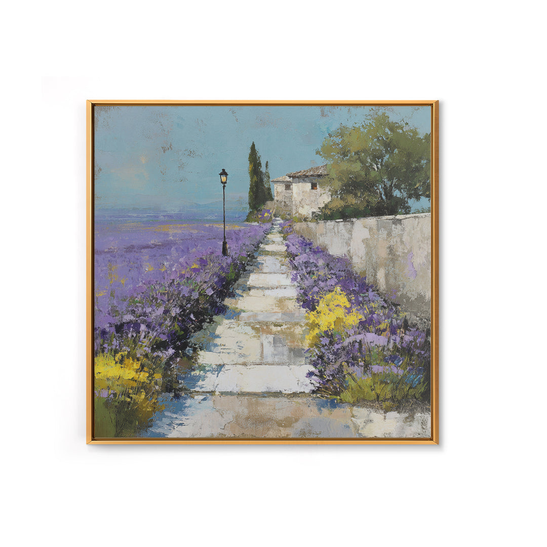 Oversized Lavender Field Framed Canvas Print, Above Bed Art, Home Decor, Bedroom Decor, Fine Art, Serenity, Contemporary Art, ABA-1x1-67