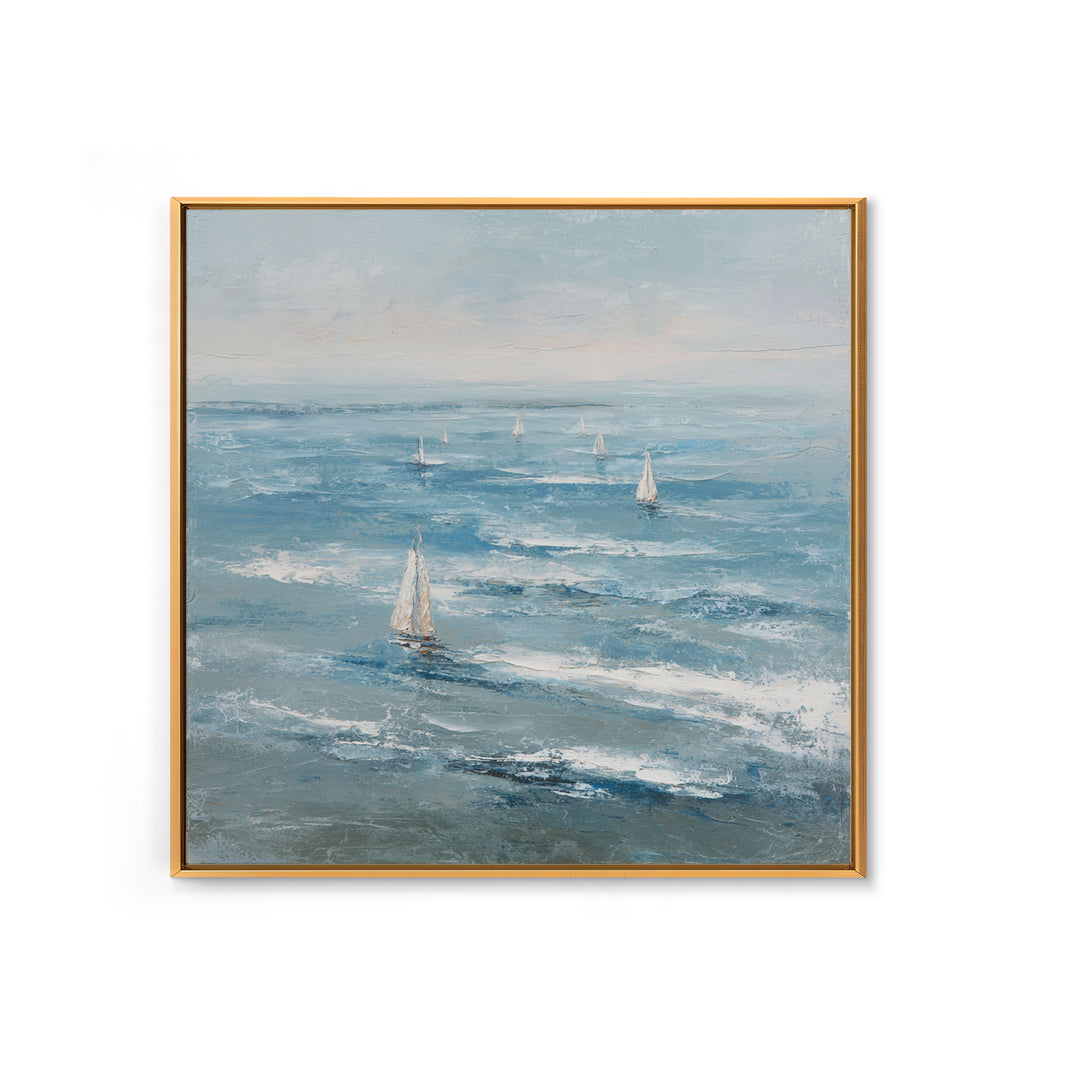 Serene Ocean Tide Seen from Above Canvas Print, Above Bed Art, Gallery Decor, Bedroom Decor, Fine Art, Serenity, Wall Art, ABA-1x1-69