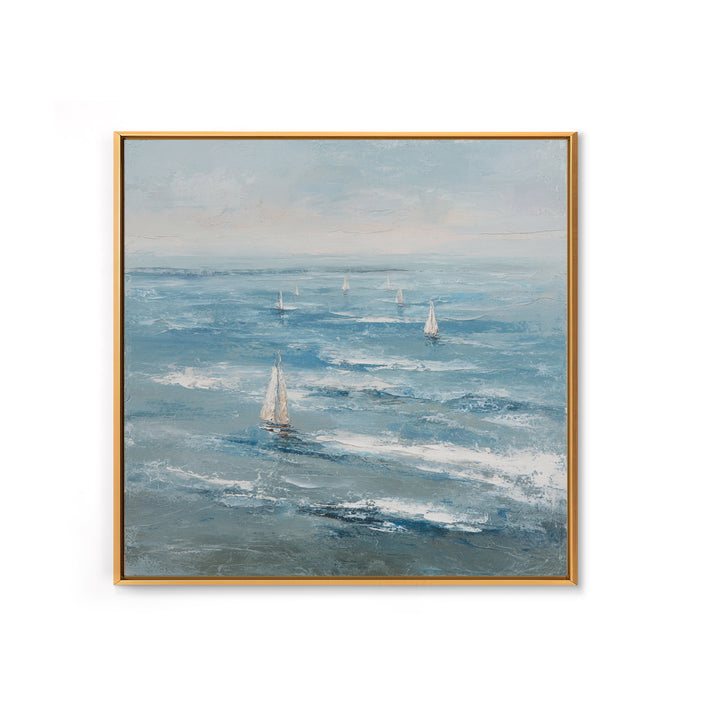 Serene Ocean Tide Seen from Above Canvas Print, Above Bed Art, Gallery Decor, Bedroom Decor, Fine Art, Serenity, Wall Art, ABA-1x1-69