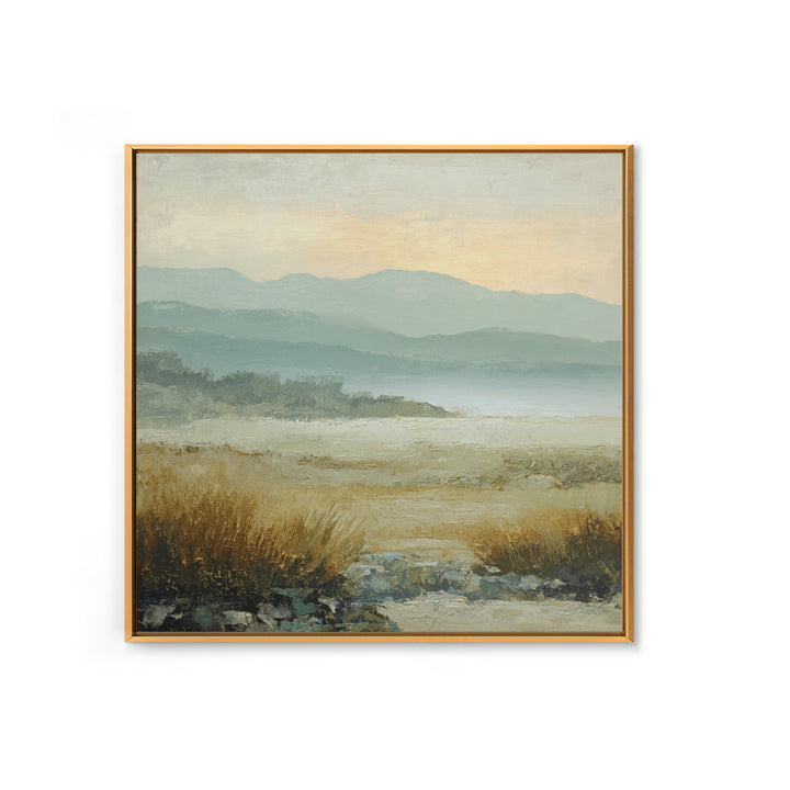 Panoramic Misty Mountain Landscape Canvas Print, Above Bed Art, Wall Art, Bedroom Decor, Fine Art, Serenity, Digital Print, ABA-1x1-97