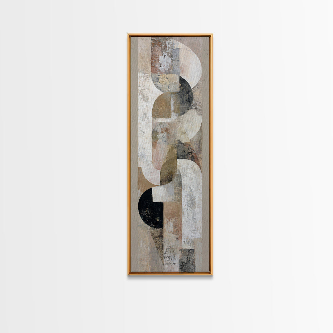 Warm Taupe Abstract Waves Canvas Print, Above Bed Art, Bedroom Decor, Abstract Art, Serenity, Whimsical Decor, ABA-1x3-27
