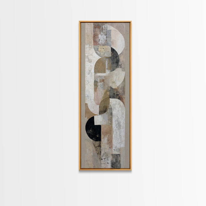 Warm Taupe Abstract Waves Canvas Print, Above Bed Art, Bedroom Decor, Abstract Art, Serenity, Whimsical Decor, ABA-1x3-27