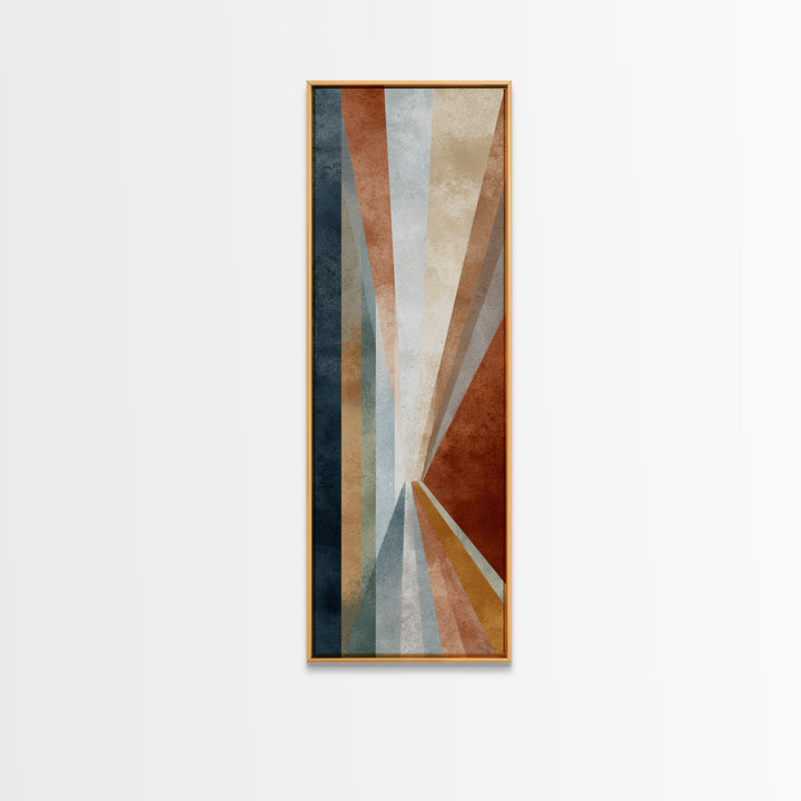 Abstract Sunrise Geometry Canvas Print, Above Bed Art, Textured Painting, Bedroom Decor, Abstract Art, Serenity, Original Art, ABA-1x3-32