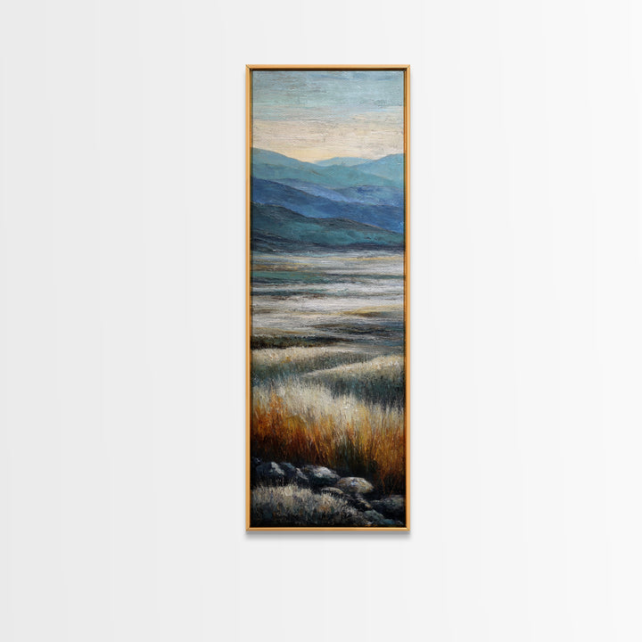 Soft Romantic Landscape Canvas Print, Above Bed Art, Bedroom Wall Art, Bedroom Decor, Fine Art, Serenity, Textured Painting, ABA-1x3-5