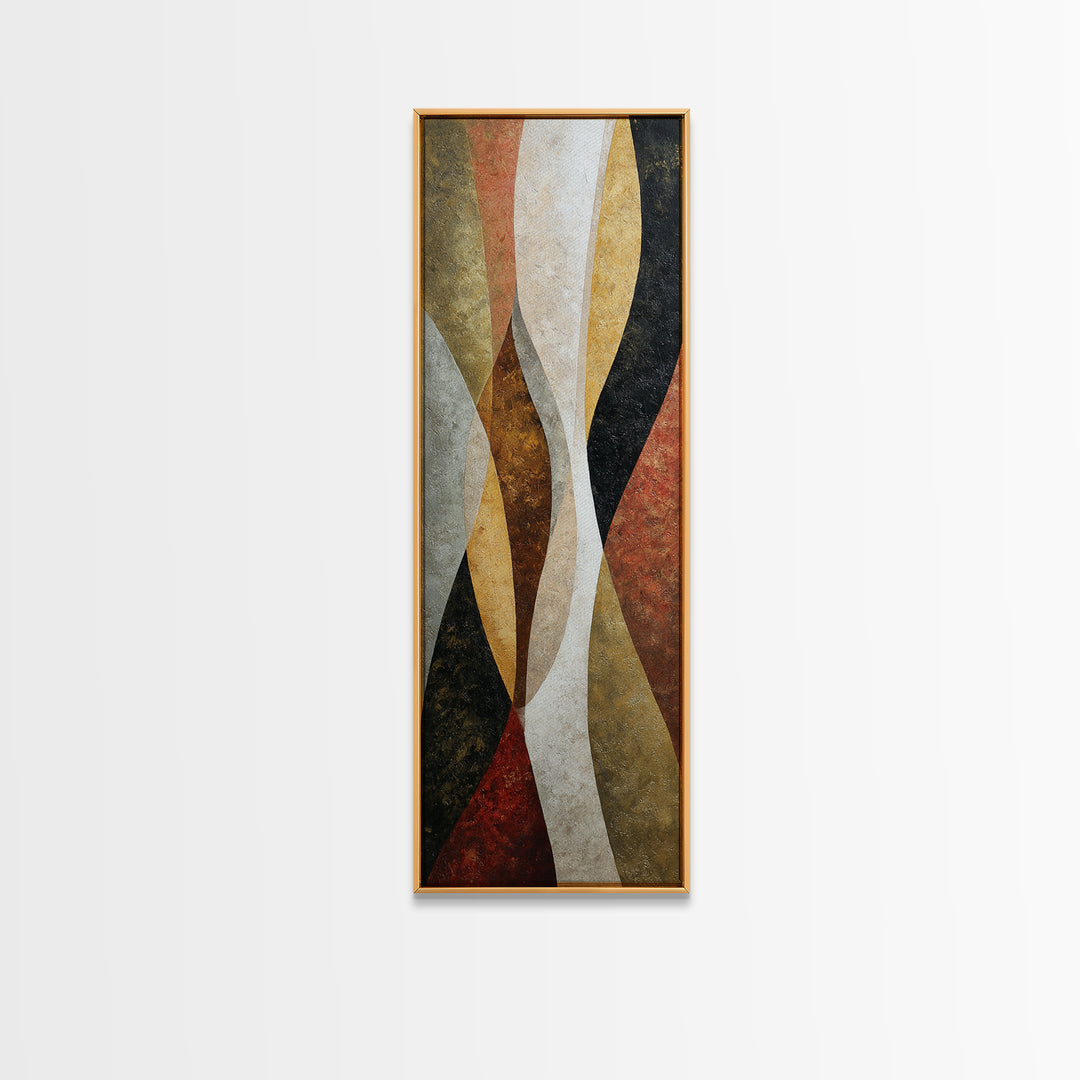 Abstract Sunrise Geometry Canvas Print, Above Bed Art, Large Wall Art, Bedroom Decor, Fine Art, Serenity, Japanese Wall Art, ABA-1x3-56
