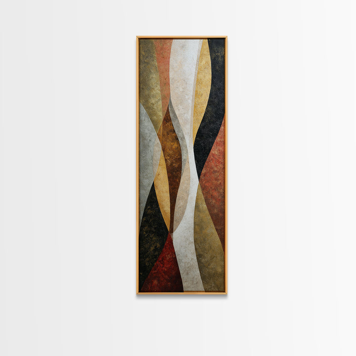 Abstract Sunrise Geometry Canvas Print, Above Bed Art, Large Wall Art, Bedroom Decor, Fine Art, Serenity, Japanese Wall Art, ABA-1x3-56