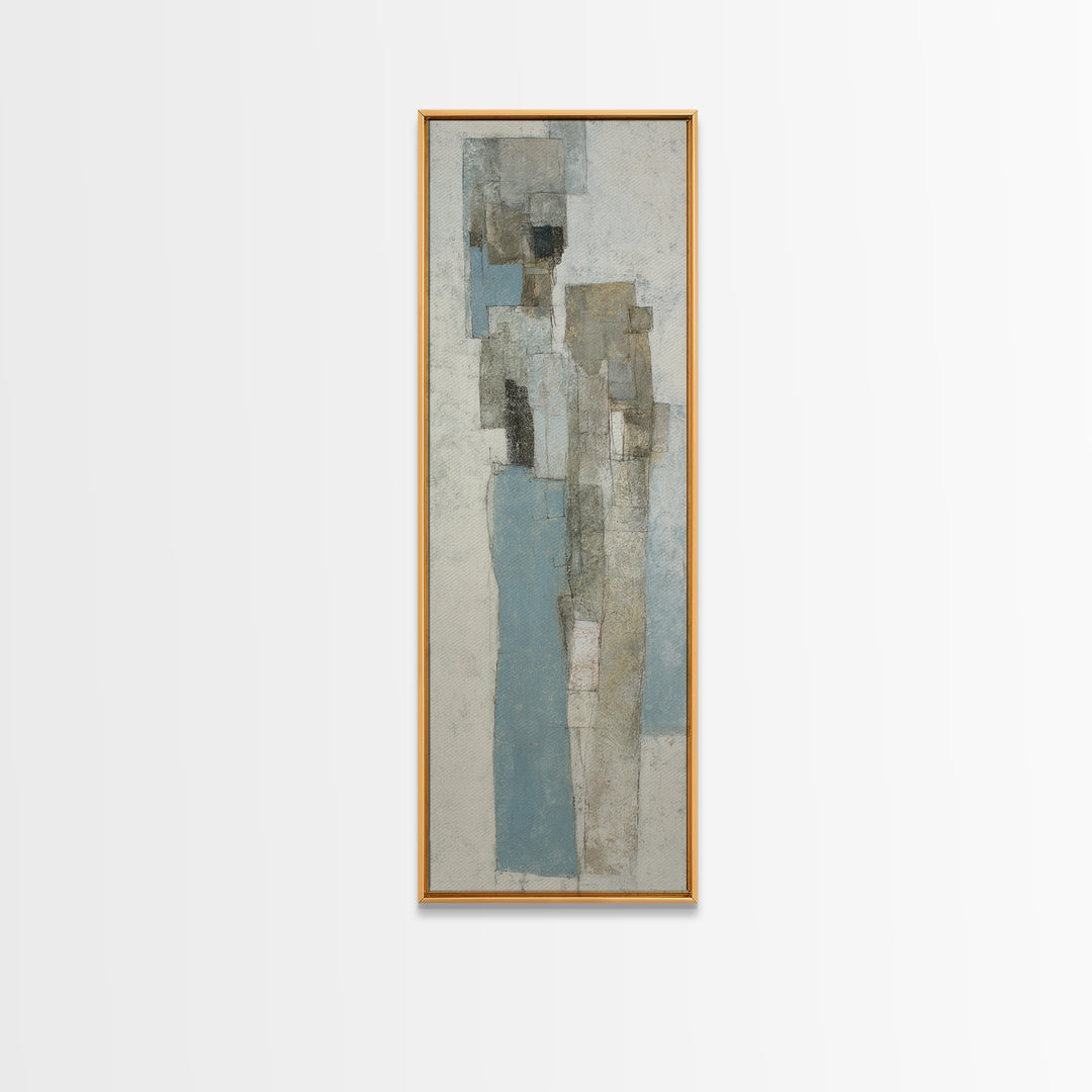 Minimal Two Figure Line Drawing Canvas Print, Above Bed Art, Bedroom Decor, Oil Painting, Serenity, Boho Decor, Western Decor, ABA-1x3-68