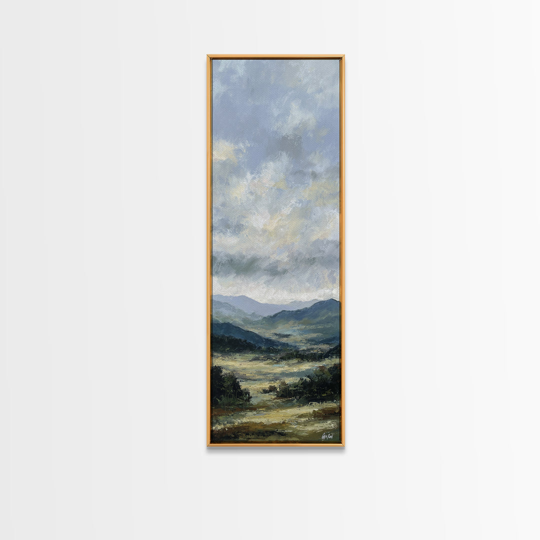 Soft Romantic Landscape Canvas Print, Above Bed Art, Art Print, Bedroom Decor, Fine Art, Serenity, Dorm Decor, Large Wall Art, ABA-1x3-77