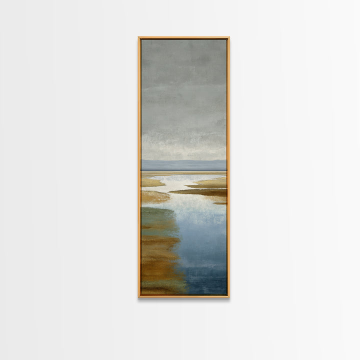 Calming Lake Reflection Canvas Print, Above Bed Art, Photography Prints, Bedroom Decor, Oil Painting, Serenity, Art Print, ABA-1x3-95