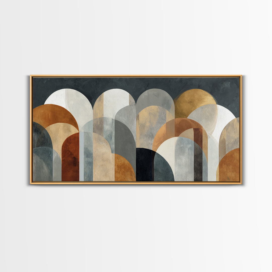 Neutral Abstract Arches Canvas Print, Above Bed Art, Digital Art, Bedroom Decor, Abstract Art, Serenity, Living Room Decor, ABA-2x1-48