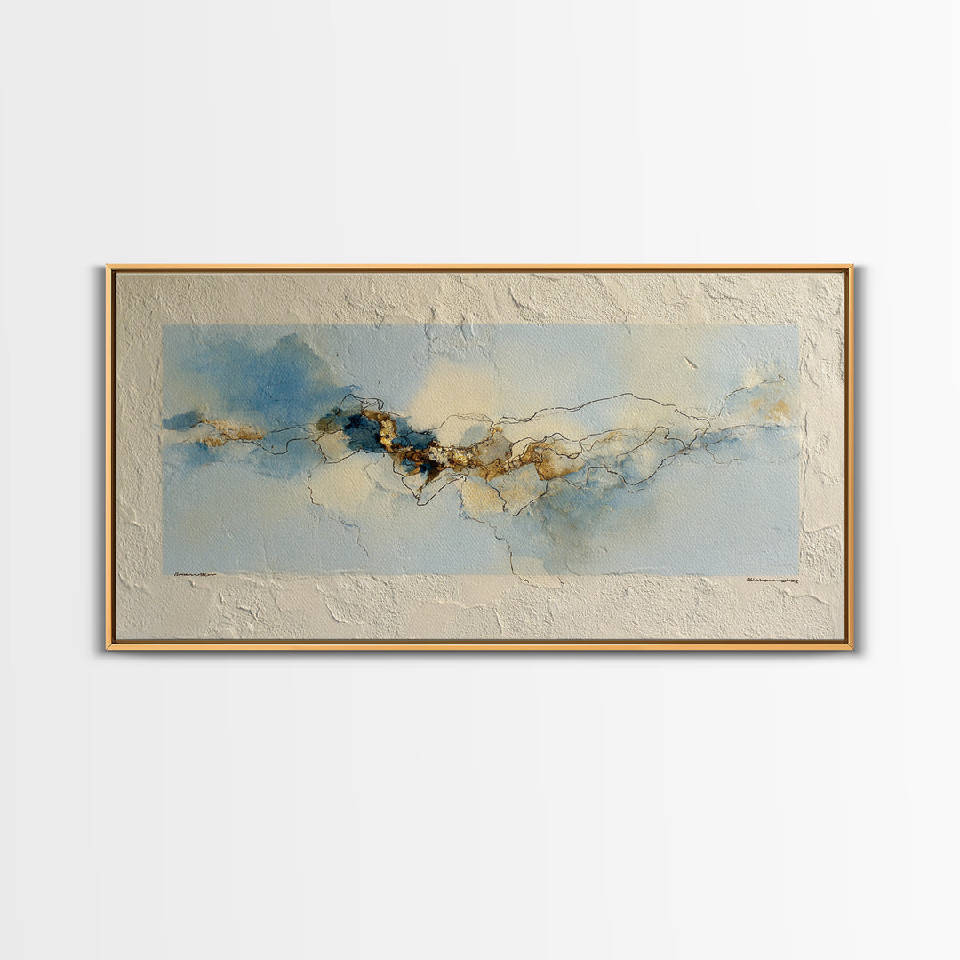 Minimal Two Figure Line Drawing Canvas Print, Above Bed Art, Printable Wall Art, Bedroom Decor, Oil Painting, Serenity, ABA-2x1-52