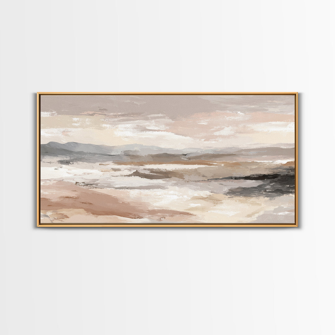 Japandi Ink Shapes Canvas Print, Above Bed Art, Room Decor, Bedroom Decor, Abstract Art, Serenity, Large Wall Art, Original Art, ABA-2x1-62