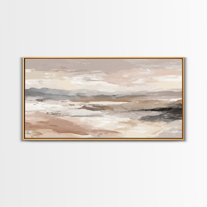 Japandi Ink Shapes Canvas Print, Above Bed Art, Room Decor, Bedroom Decor, Abstract Art, Serenity, Large Wall Art, Original Art, ABA-2x1-62