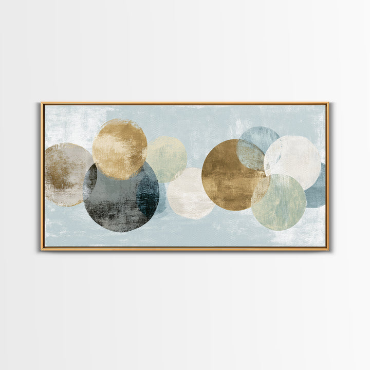 Japandi Ink Shapes Framed Canvas Print, Above Bed Art, Wall Decor, Bedroom Decor, Abstract Art, Serenity, Apartment Decor, ABA-2x1-86