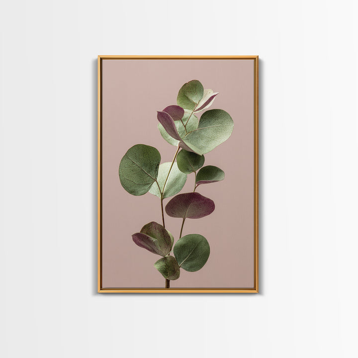 Soft Eucalyptus Branches Arranged Symmetrically Canvas Print, Above Bed Art, Art Print, Bedroom Decor, Watercolor Art, Serenity, ABA-2x3-14