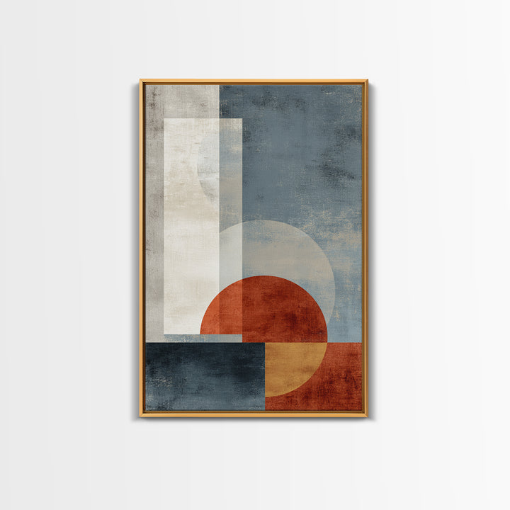 Abstract Sunrise Geometry Framed Canvas Print, Above Bed Art, Fine Art Print, Bedroom Decor, Abstract Art, Serenity, ABA-2x3-4