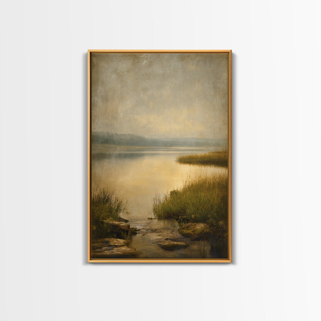 Calming Lake Reflection Canvas Print, Above Bed Art, Wall Art Prints, Bedroom Decor, Fine Art, Serenity, Boho Wall Art, ABA-2x3-67