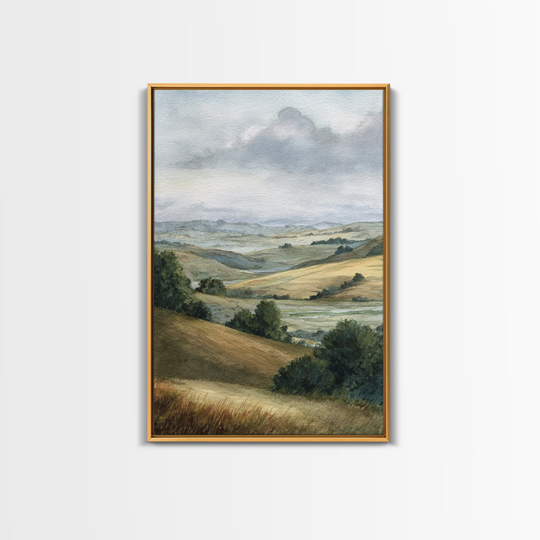 Soft Romantic Landscape Framed Canvas Print, Above Bed Art, Textured Wall Art, Bedroom Decor, Fine Art, Serenity, Western Decor, ABA-2x3-73