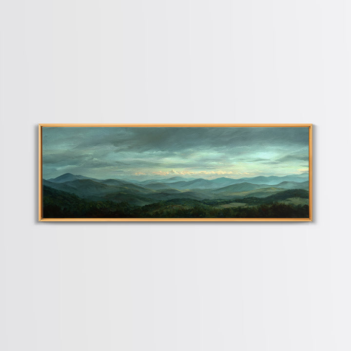 Soft Romantic Landscape Canvas Print, Above Bed Art, Living Room Decor, Bedroom Decor, Oil Painting, Serenity 233, ABA-3x1-33