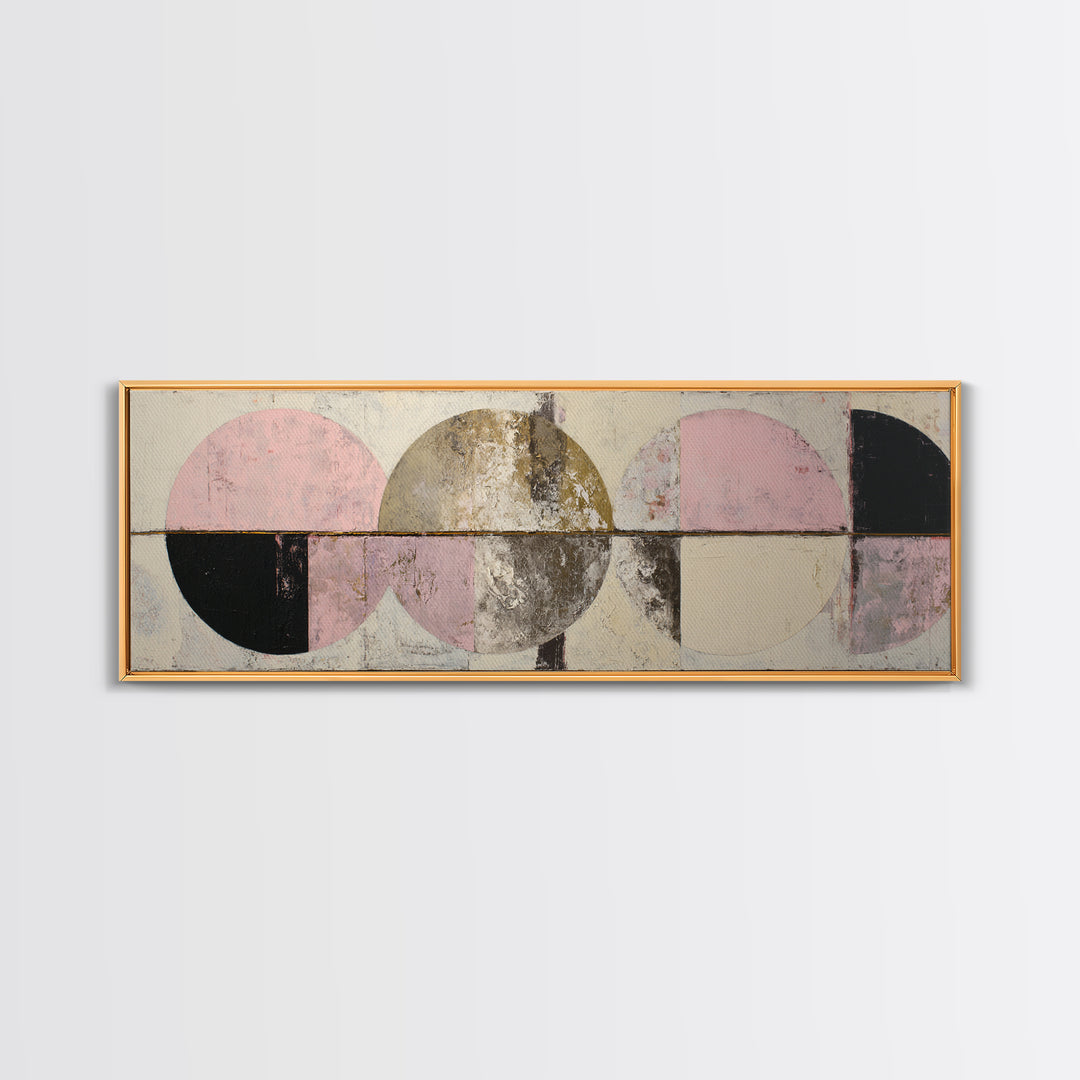 Neutral Abstract Arches Framed Canvas Print, Above Bed Art, Bedroom Decor, Abstract Art, Serenity, Textured Wall Art, ABA-3x1-68