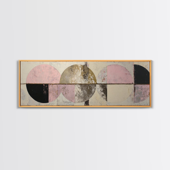 Neutral Abstract Arches Framed Canvas Print, Above Bed Art, Bedroom Decor, Abstract Art, Serenity, Textured Wall Art, ABA-3x1-68