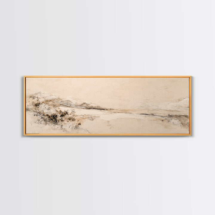Minimal Two Figure Line Drawing Framed Canvas Print, Above Bed Art, Wall Art, Bedroom Decor, Fine Art, Serenity, Digital Print, ABA-3x1-72