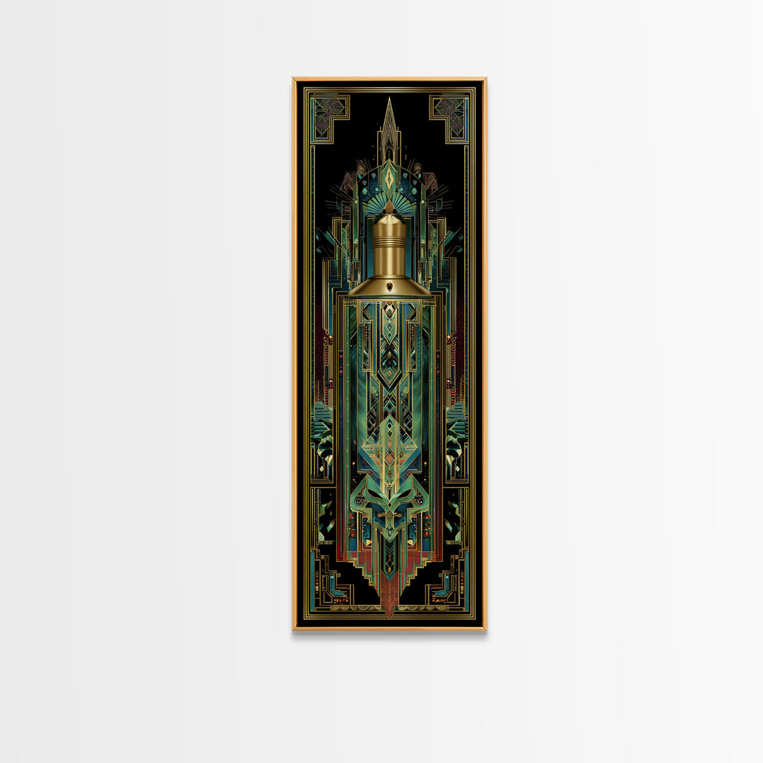 Ornate Perfume Bottle Canvas Print, Art Deco Art, Room Decor, Living Room Decor, Oil Painting, Glamour, Digital Art, Printable, ADA-1x3-94