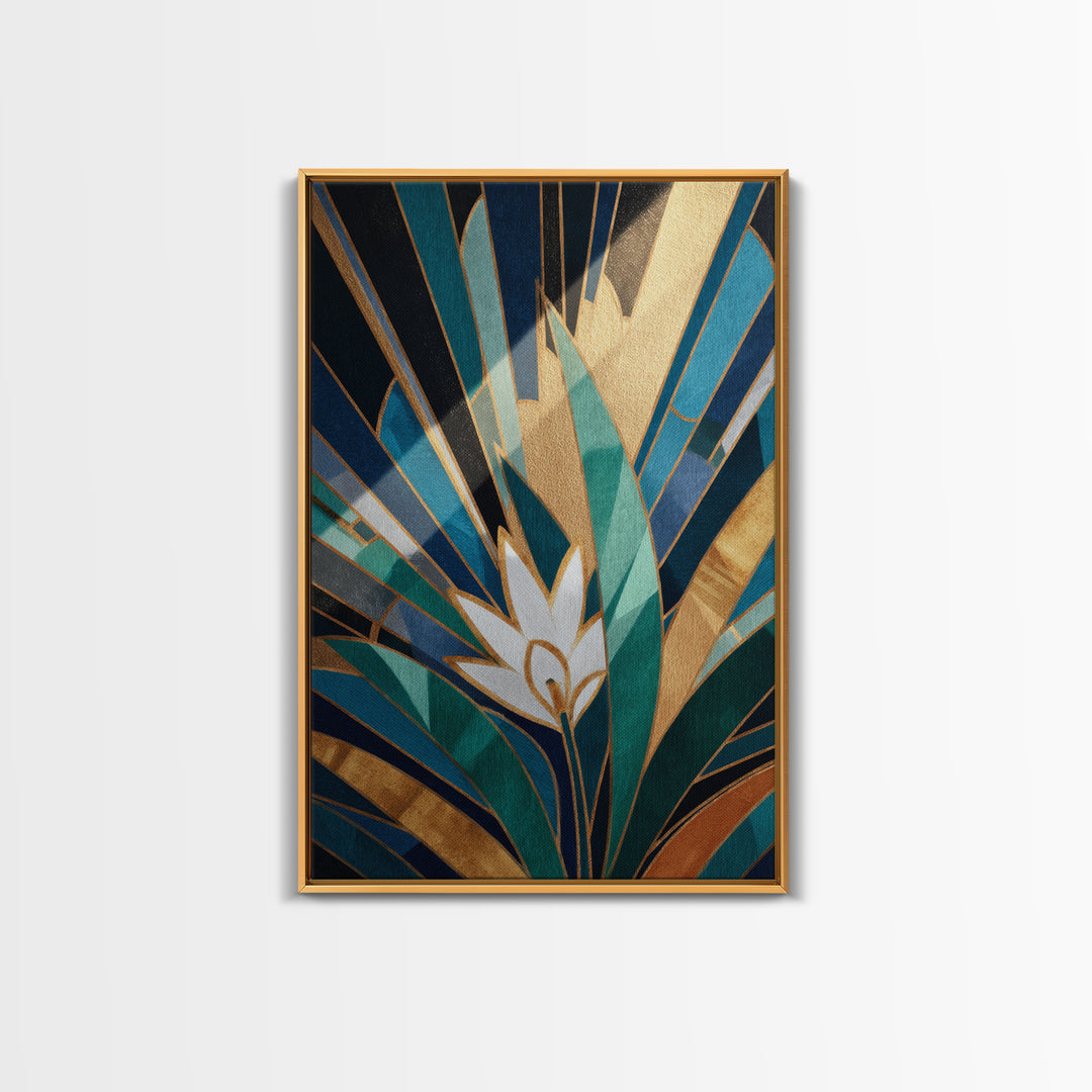 Tropical Hotel Facade Canvas Print, Art Deco Art, Art Print, Living Room Decor, Oil Painting, Glamour, Printable Art, ADA-2x3-72