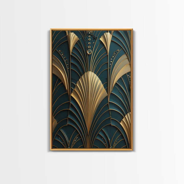 Tropical Hotel Facade Canvas Print, Art Deco Art, Apartment Decor, Living Room Decor, Fine Art, Glamour, Gallery Decor, ADA-2x3-96