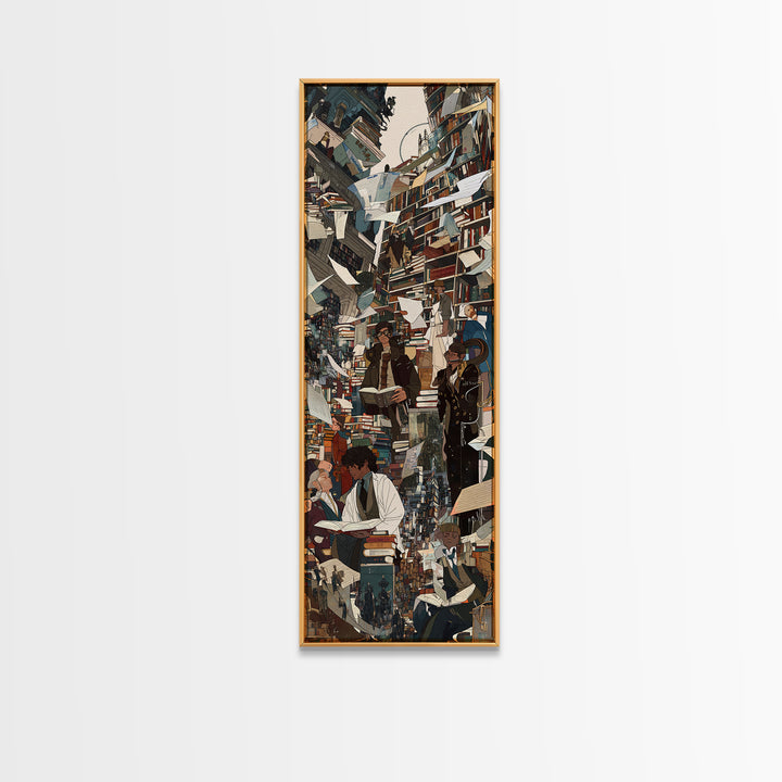 Afrofuturist City Library Wall Art, African American Art Print, Urban Black Culture Art, Modern Office Decor Gift Poster