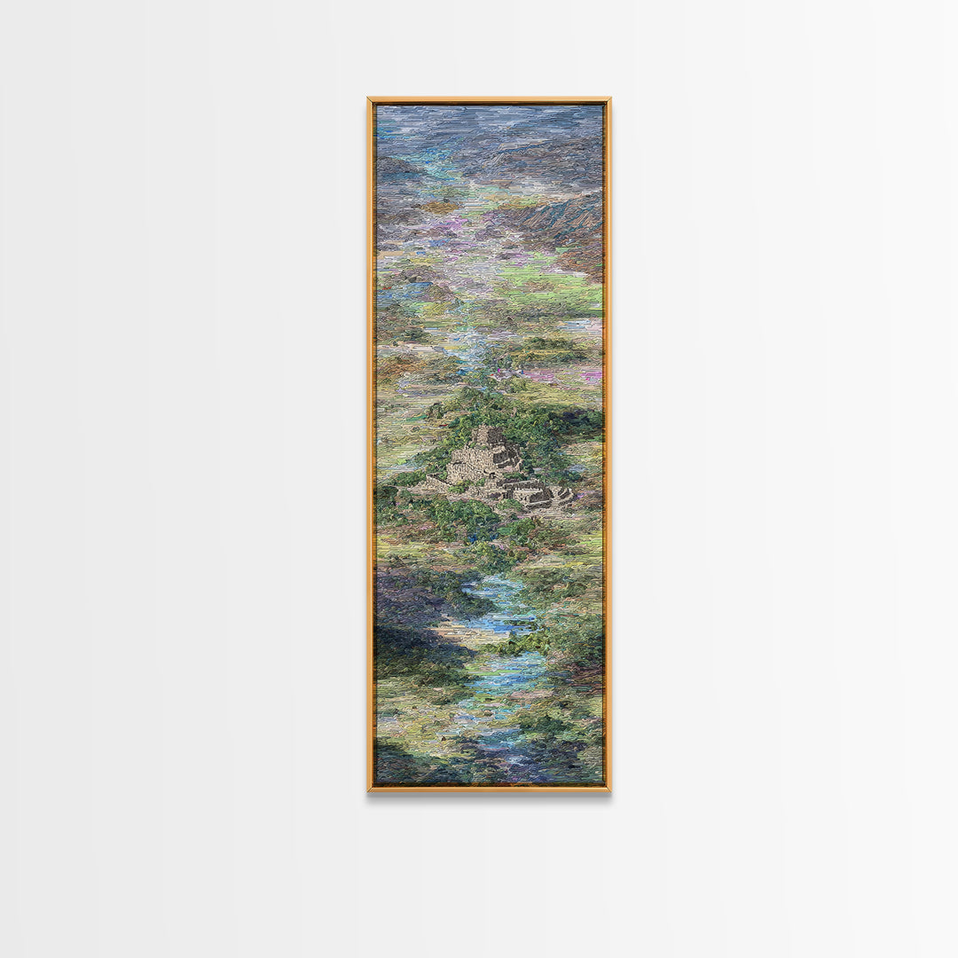 Dreamy African Landscape River Wall Art, Serene Nature Scene Print, Abstract Modern Decor, Earth Tone Canvas For Living Room