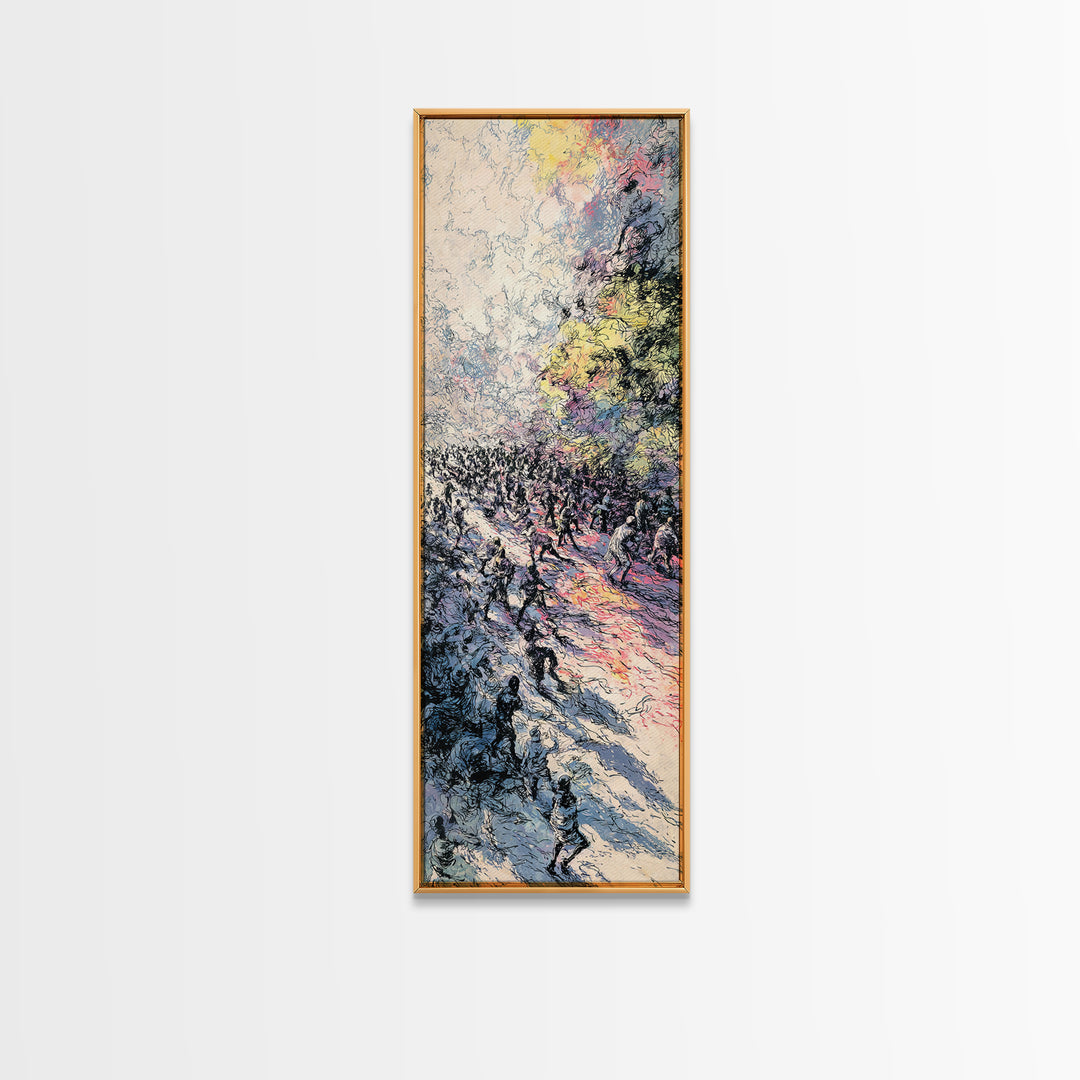 Colorful Migration Path Through African Landscape Wall Art, Abstract Safari Art Print, Vibrant Nature Home Decor Gift Idea