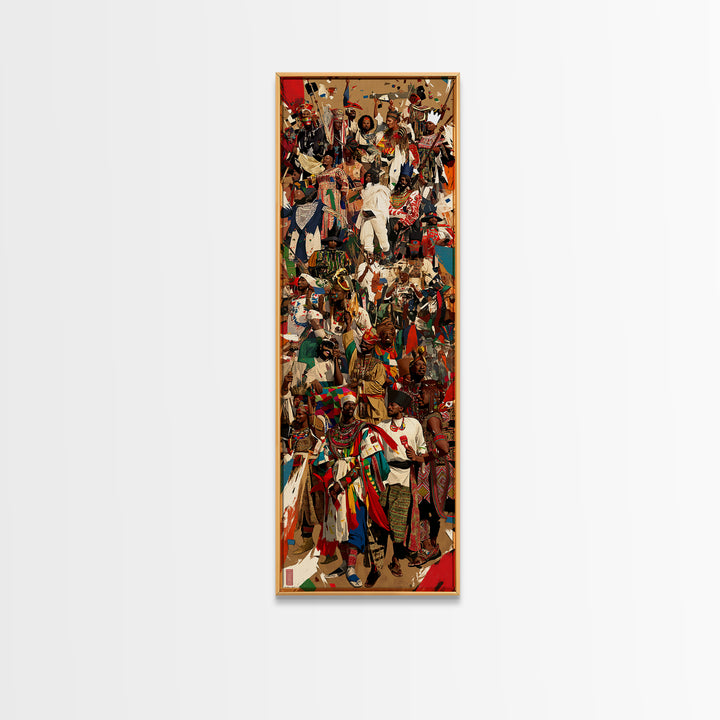 Vibrant African Festival Crowd Wall Art, Colorful African Celebration Print, Cultural Decor, Afrocentric Living Room Art