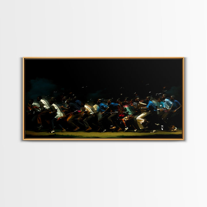 African Dance Celebration Wall Art, Joyful Night Gathering, Black Culture Art, Afrocentric Canvas Print, Home Decor Gift