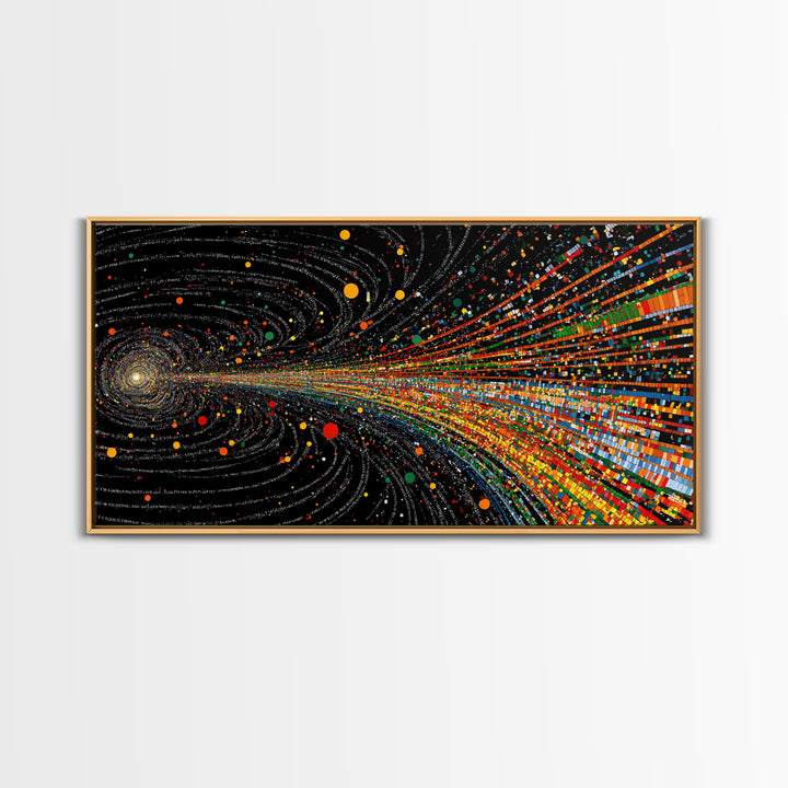Cosmic African Abstract Vortex Wall Art, Afrofuturism Canvas Print For Modern Office Decor, Digital Art, And Statement Decor