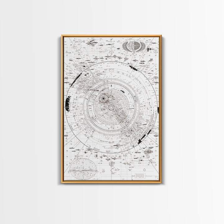 Intricate White Celestial Star Map Diagram Wall Art, Astronomy Blueprint Poster, Minimalist Office Decor, Cosmic Digital Print