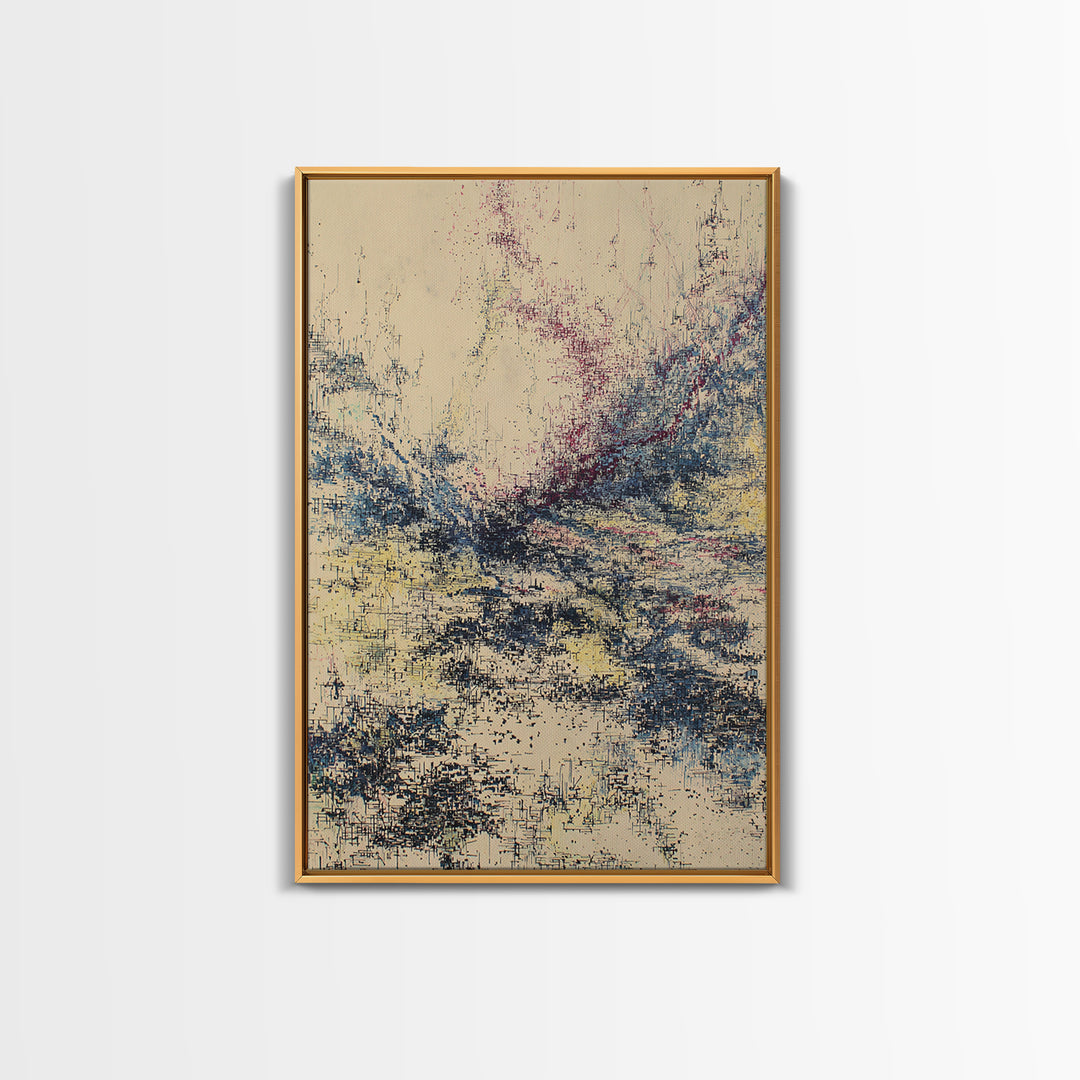 Textured Beige Blue Abstract Wall Art, Modern African Abstract, Contemporary Canvas Decor, Minimalist Art, Large Wall Art