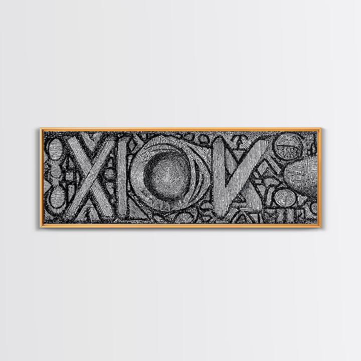 Black And White Abstract African Texture Canvas Print, Tribal Geometric Wall Decor, Contemporary Afrocentric Art Print Gift