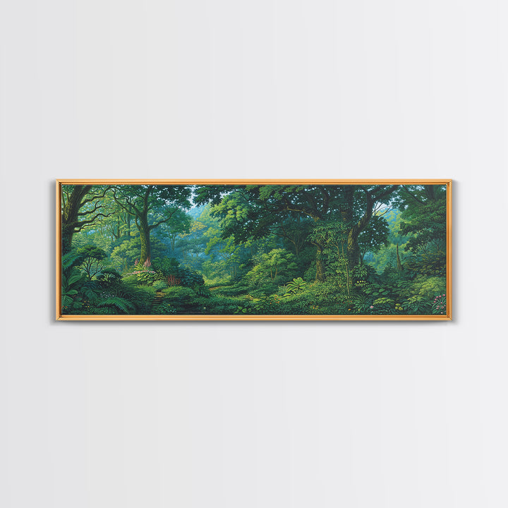 Verdant Tropical Canopy Forest Canvas Print, Lush Green Nature Wall Art, Jungle Landscape Decor, Unique Home Decor Gift Idea