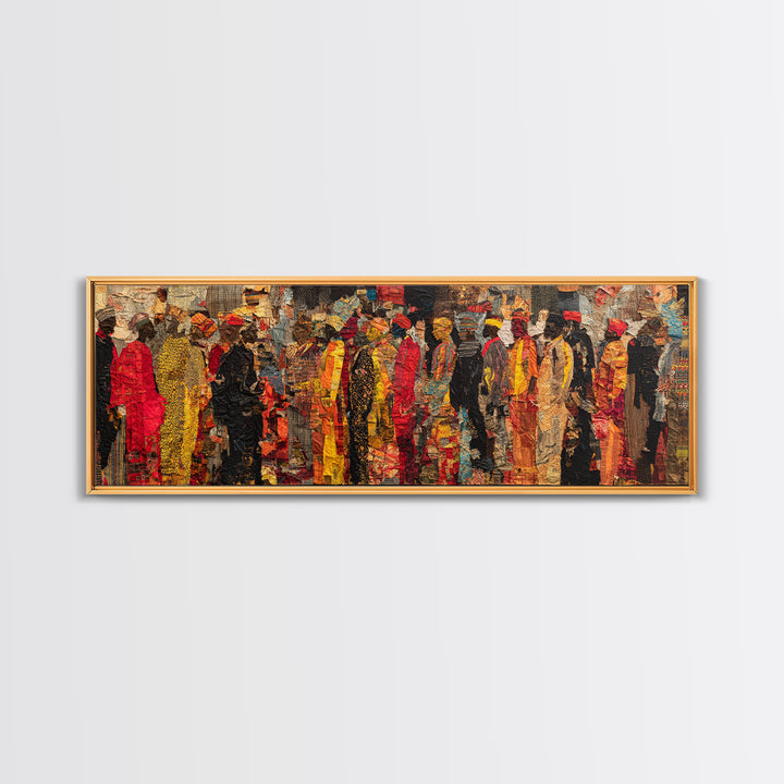 Vibrant African Street Fashion Wall Art, Modern Black Art, Cultural Portrait Canvas, Afrocentric Decor, Statement Wall Decor