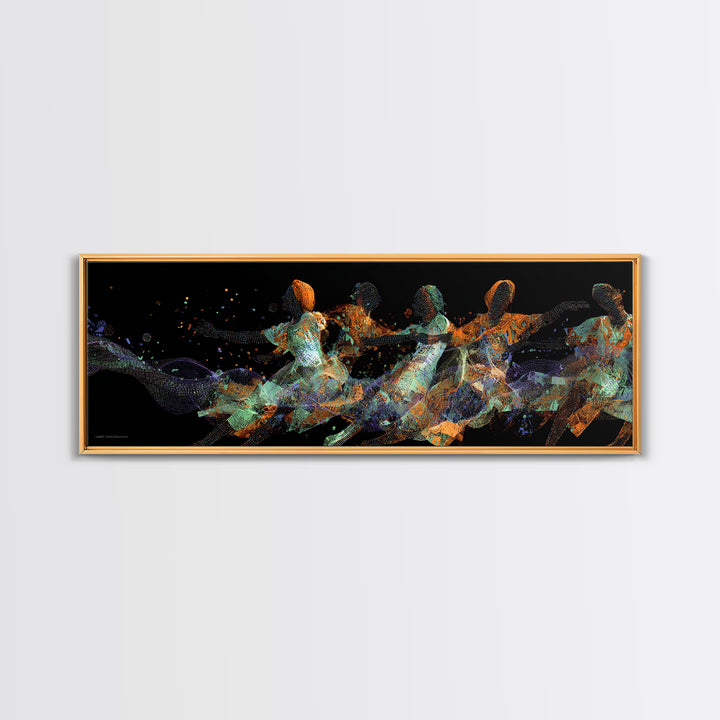 Abstract African Dancers Wall Art, Energetic Black Women Art, Contemporary Canvas Print, Afrocentric Living Room Decor, Female Power Art