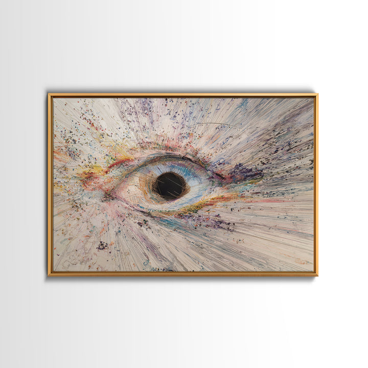 Radiant Cosmic Eye Black Hole Abstract Wall Art, Modern Canvas Art, Luxury Space Decor, Large Statement Print, Home Decor Gift