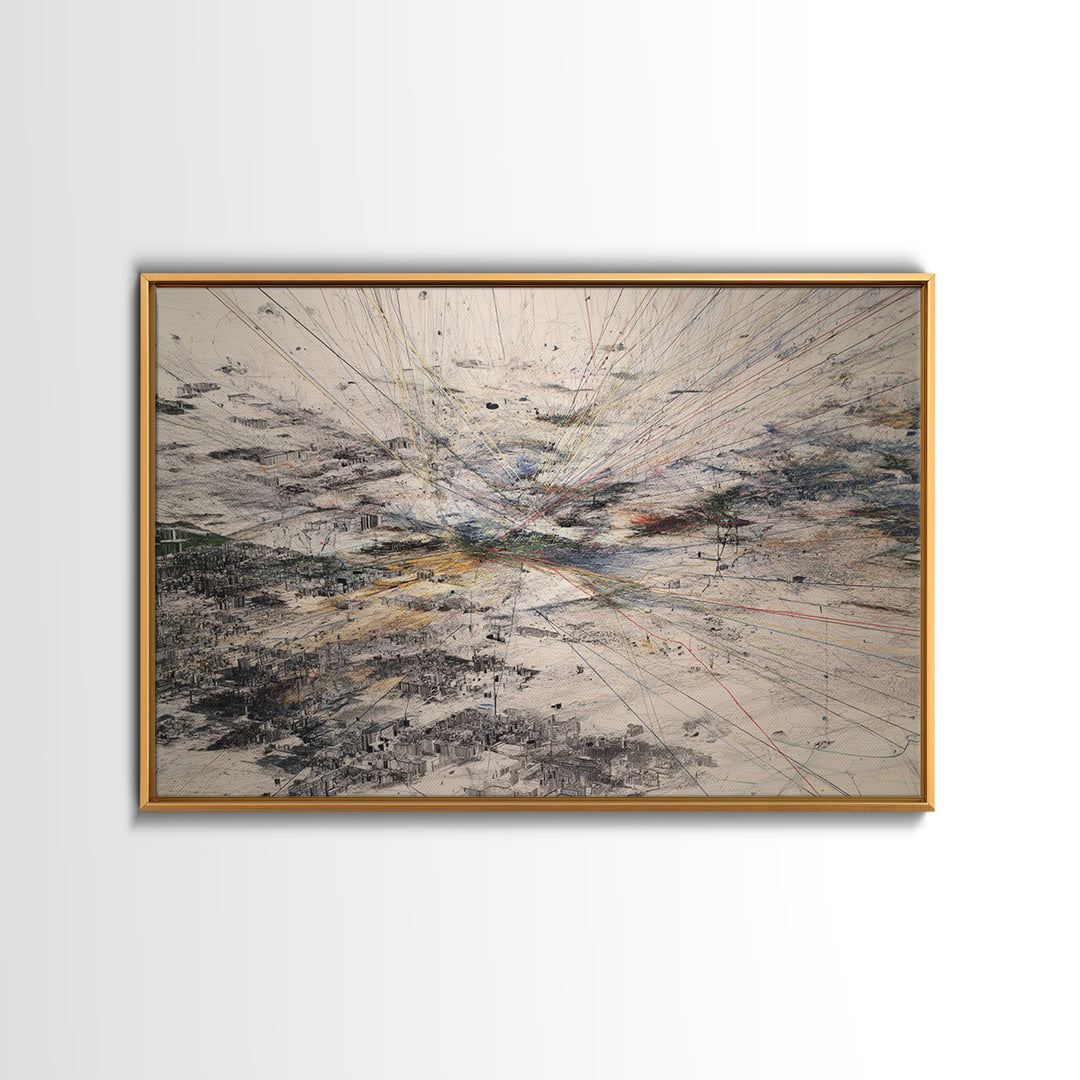 Expansive Abstract Storm Landscape Wall Art, Contemporary Art, Large Earth Tone Wall Art, Modern Office Decor Canvas Gift