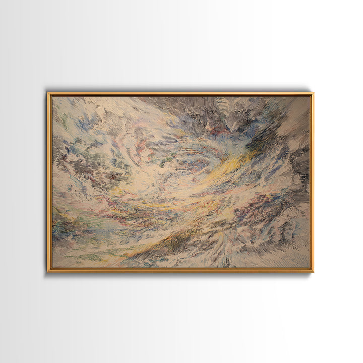 Swirling Abstract Sky And Mountain Canvas Print, Dreamy Wall Art, Contemporary Canvas, Textured Art Print Home Decor Gift